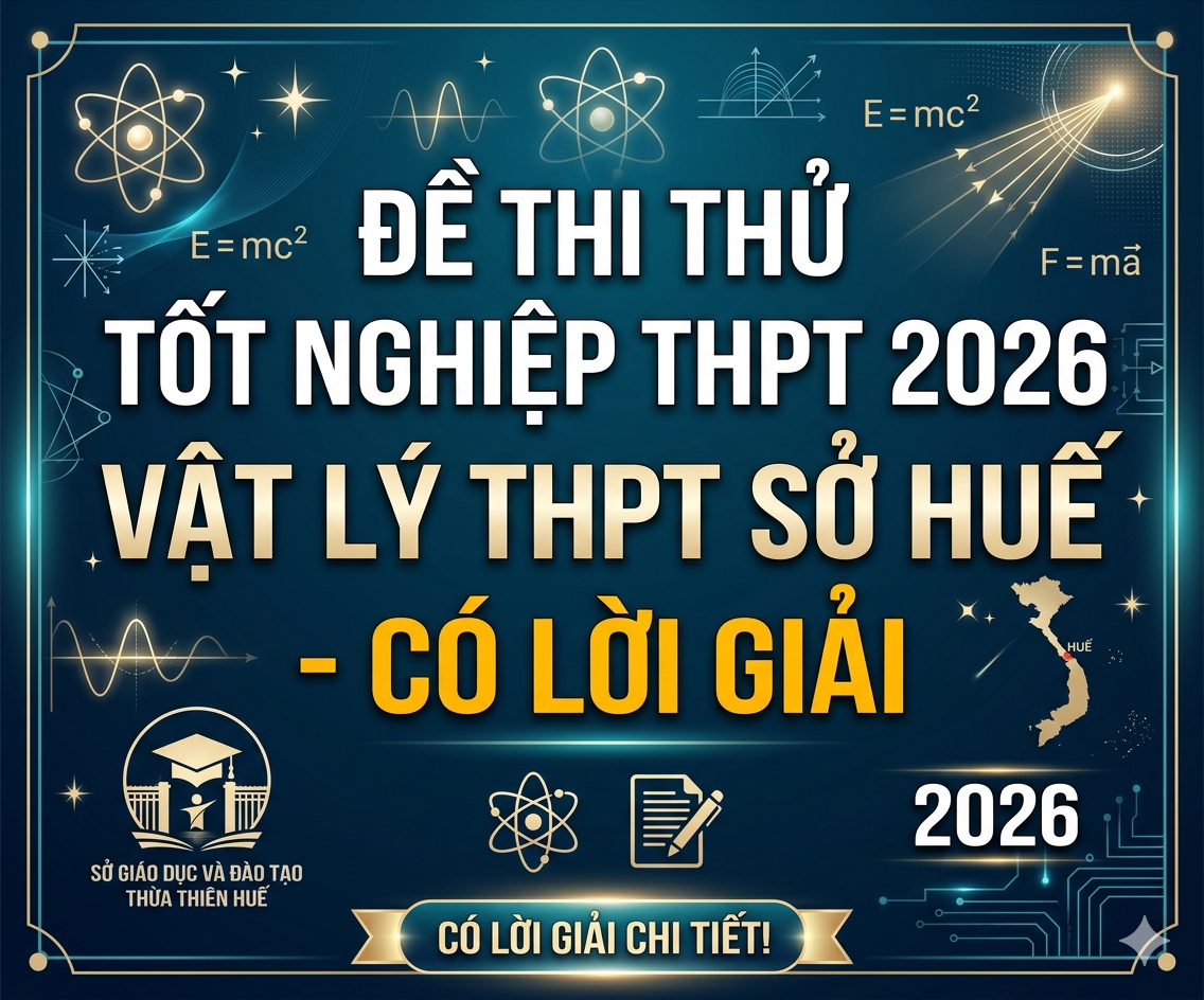 49.  Đề thi thử tốt nghiệp THPT 2026 Vật Lý THPT Sở Huế - Có lời giải